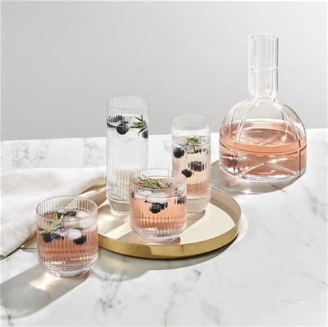 Nude Glass Big Top Modern Classic Clear Crystal Whiskey SOF Glass Set Of