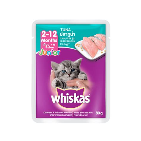 Jual WHISKAS Pouch Junior Tuna Mackerel 80 Gr Makanan Kucing Basah