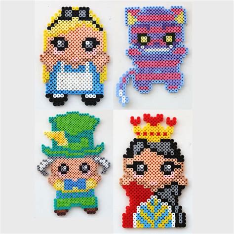 Alice In Wonderland Chibi Perler Bead Disney Perler Beads Designs