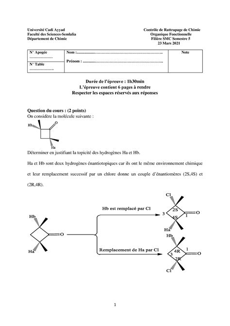 Correction Rattrapage Universit Cadi Ayyadfacult Des Sciences