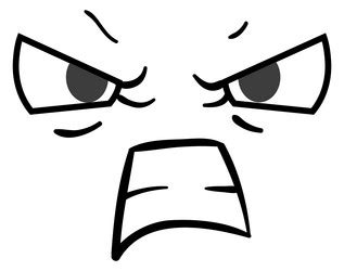 Angry face rage comic emotion cartoon expression Vector Image