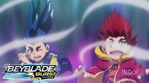 Beyblade Burst Surge Épisode 19 English Dub Shu And Lean Vs Hikaru And Hyuga Youtube