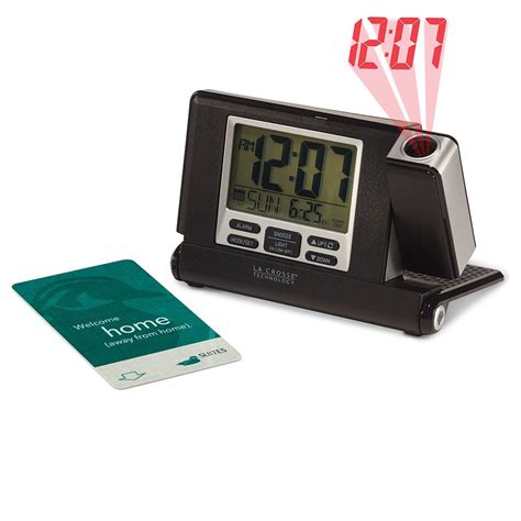 The Travel Projection Alarm Clock Hammacher Schlemmer