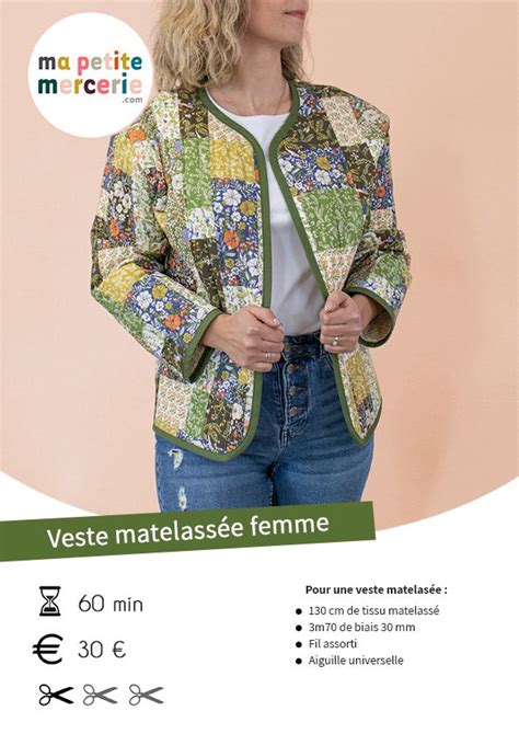 Patron veste matelassée femme Ma petite Mercerie le blog Veste