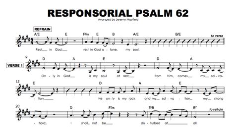 Responsorial Psalm Music Sheet Yanessahjudd