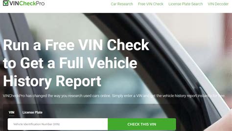 12 Best Free Vin Check Services Get Vehicle History Reports