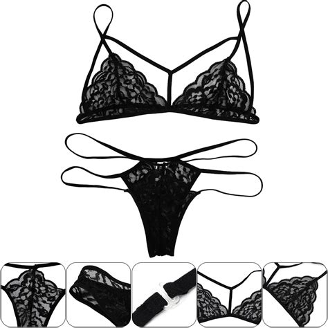 Sexy Lingerie Set Women Erotic Underwear Cross Bandage Bra Panties