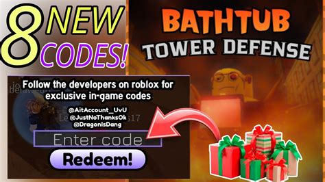 Bathtub Tower Defense Codes 2023 Roblox Bathtub Tower Defense Codes Youtube