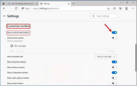 How To Enable Or Disable Vertical Tabs In Microsoft Edge Chromiu