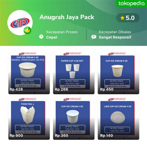 Toko Anugrah Jaya Pack Online Produk Lengkap Harga Terbaik Tokopedia