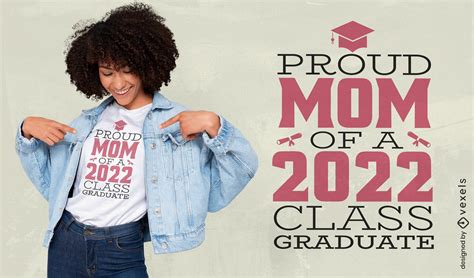 Proud Mom Class Graduate T Shirt Design Vector Download