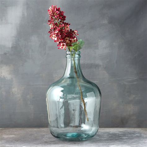 Recycled Glass Bottleneck Vase Recycled Glass Vases Vase Glass Jugs