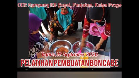 Pelatihan Pembuatan Bon Cabekampung Kb Bugel Ciptpak Ndut Drsmardiya Voc Hartini Riyati