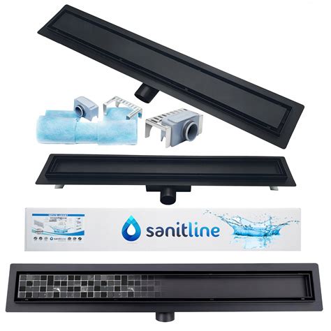 SANITLINE Odpływ Liniowy NISKI CZARNY MAT 90cm 2w1 SL CM90 PP Cena