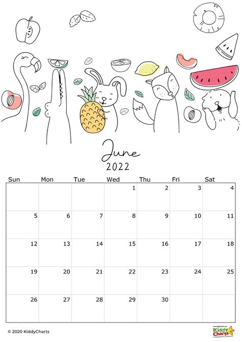 April 2022 Calendar Printable For Kids