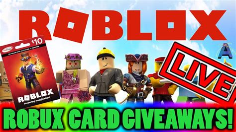 Robux Card Giveaway Roblox Games With Viewers Live Youtube