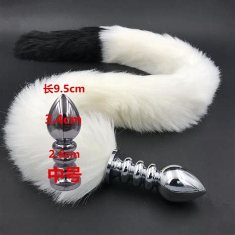 Plug Anal Queue De Renard Blanc Et Noir Pour Femmes Et Hommes Jouets Sexuels Plug Anal