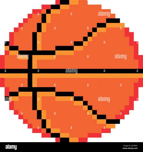 Basket Ball Pixel Art Vector Illustration Stock Vector Image Art Alamy