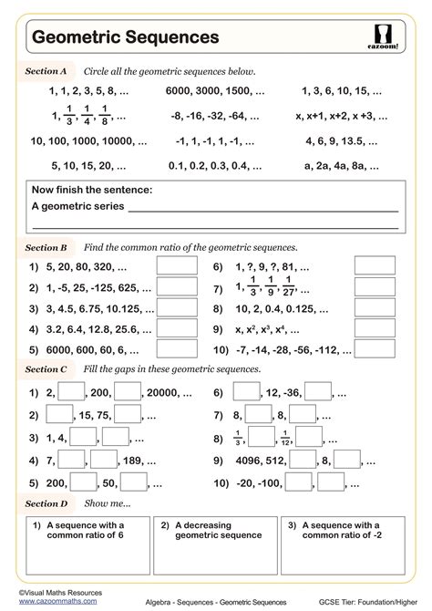 Mastering Sequences And Equations A Worksheet Companion