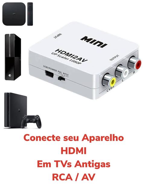 Mini Adaptador Conversor De Hdmi Para Video Composto Rca Av