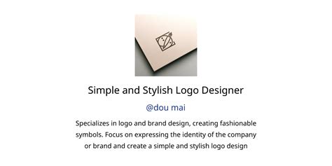 Simple And Stylish Logo Designer GPTs Features And Functions Examples