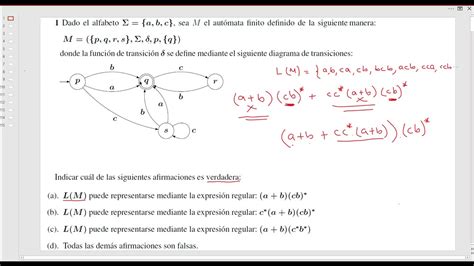 Autómatas Finitos Ejercicio 1 Junio 2020 YouTube