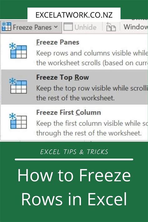 How To Freeze Rows In Excel Excel For Beginners Artofit