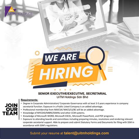 Iklan Jawatan Uitm Holdings Sdn Bhd Jobs Hub