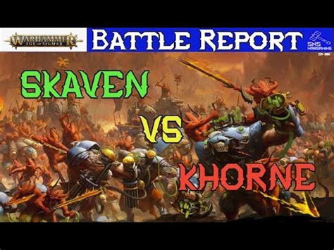 Age Of Sigmar Battle Report Skaven Vs Khorne Youtube