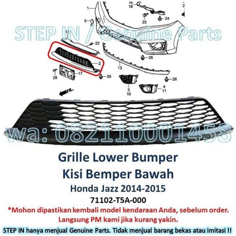 Jual Grill Bemper Bawah Honda Jazz GK5 2014 2015 2016 2017 Grille