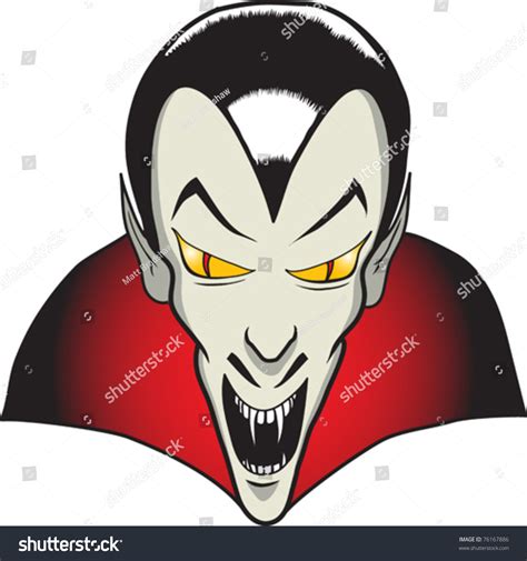 Dracula Cartoon Head Shot Count Dracula Stock Vector 76167886