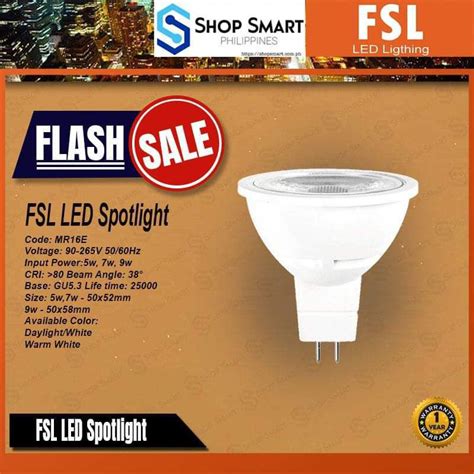 FSL LED SpotLight MR16 And GU10 5w 7w 9w NOT DIMMABLE Daylight Warm