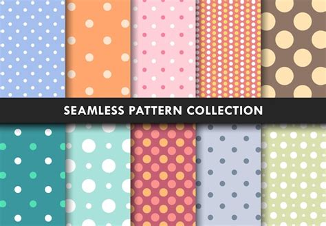 Premium Vector Polkadot Colorful Seamless Pattern Decorative Vector