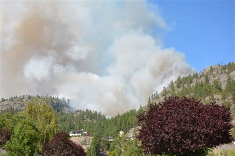 South Okanagan Wildfire Estimated At 1 000 Hectares Evacuation Alert Issued For 3 600