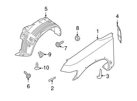 63133 Zr05a Fender Baffle 2008 2015 Nissan Nissan Parts And Accessories Online