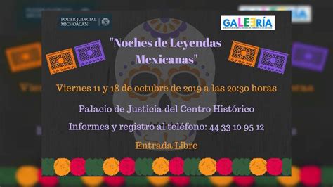 Poder Judicial de Michoacán presenta en octubre Noches de Leyendas