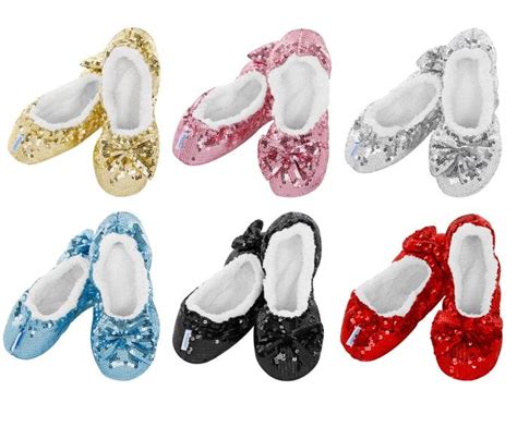 Snoozies Girls Kids Ballerina Bling Sequin Sherpa Fleece Cosy Slippers