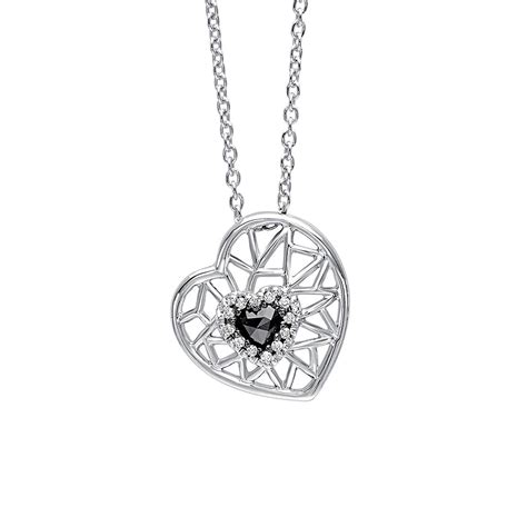 Collana In Oro Bianco Con Pendente Cuore BLISS LuxuryZone