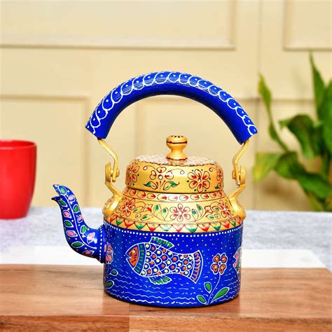 Hand Painted Aluminium Tea Kettle 750 ml for kitchen décor Home Décor