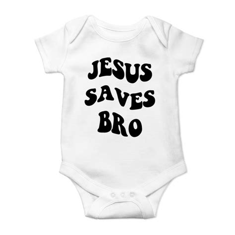 Body de Bebê Jesus Saves Bro 49 Elo7 Produtos Especiais