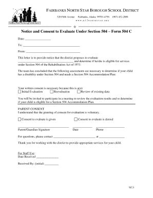 Fillable Online Notice And Consent To Evaluate Under Section Form