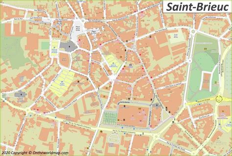 Saint-Brieuc City Centre Map - Ontheworldmap.com