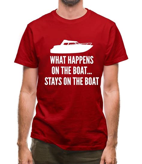 What Happens On The Boat Stays On The Boat Mens T Shirt Etsy