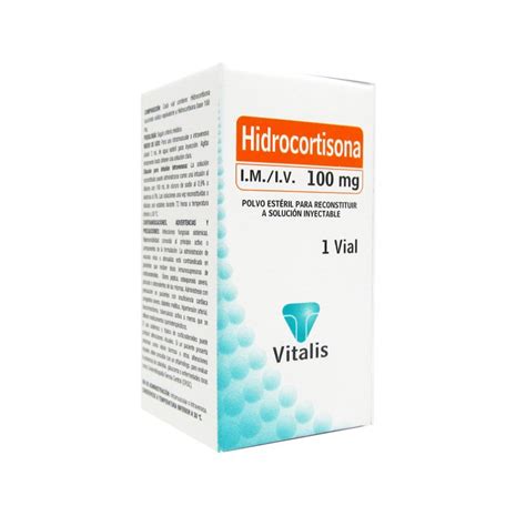 Hidrocortisona 100 Mg Vitalis I M I V Caja X 1 Vial Droguería