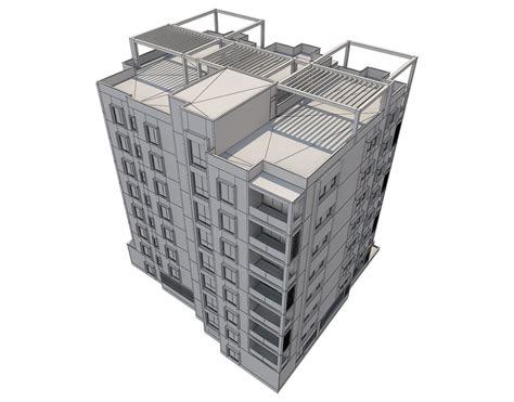 Apartment Building 15 3d Model By Virtual3d