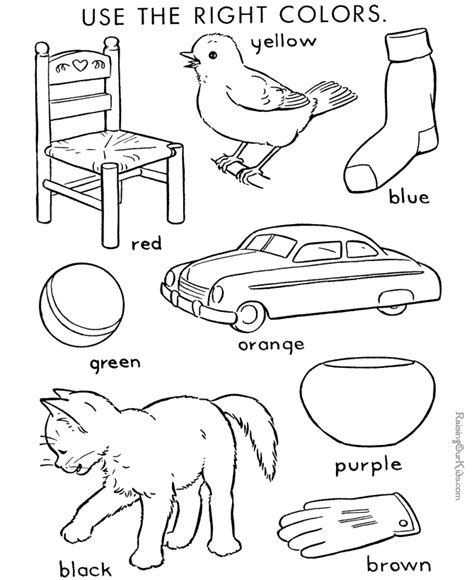 Following Directions Color Sheet