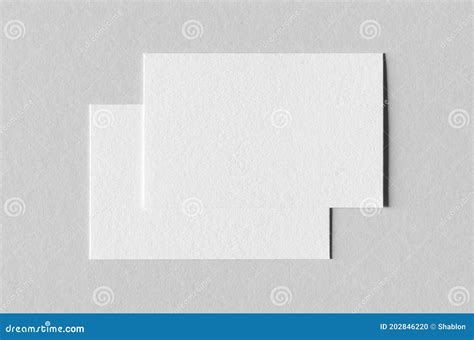 Textured Business Card Mockup On A Grey Background 85x55 Mm Stock