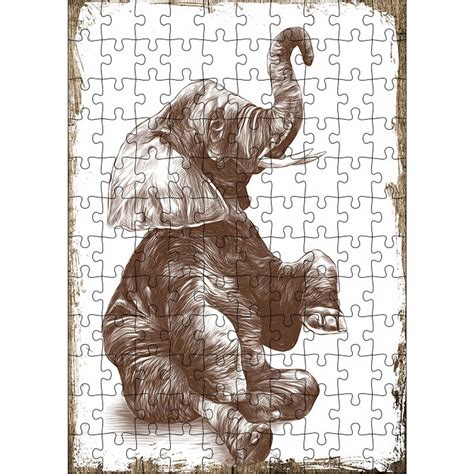 Tablomega Ah Ap Mdf Puzzle Yapboz Yavru Fil Par A Fiyat