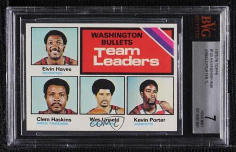 1975 76 Topps Team Leaders 133 Elvin Hayes Wes Unseld Kevin Porter