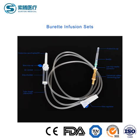 Sunton Vented Infusion Set China Burette Type Infusion Set Manufacturer